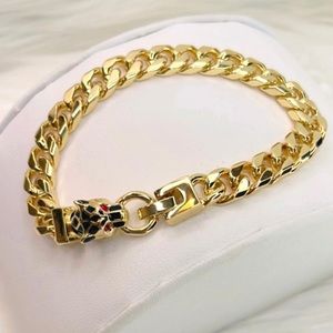 Jaguar Bracelet 14K Gold Plated Stainless Steel base